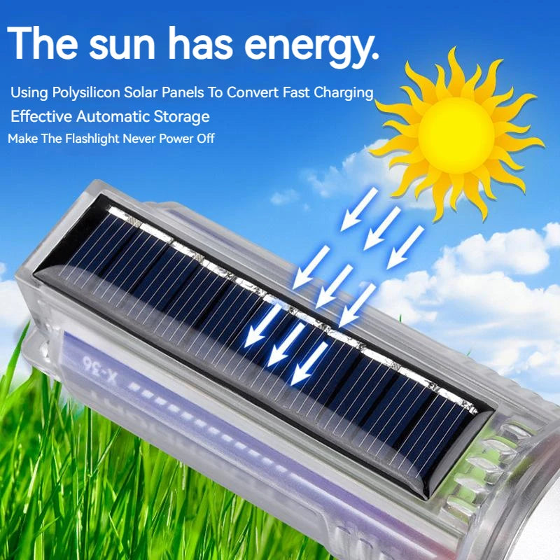 X36 Multifunctional Solar chargeable Torch
